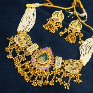 Antique Moti Choker Necklace Set AN 1-2