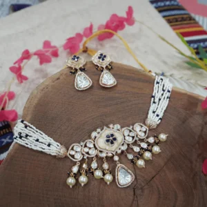 Moissanite Choker Designer Necklace Set MN 2-8