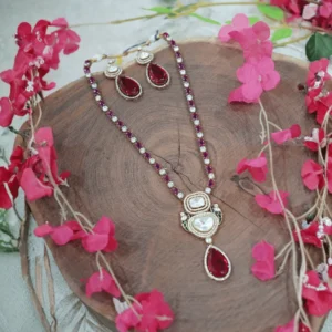 Long Moissanite Designer Necklace Set MN 1-11