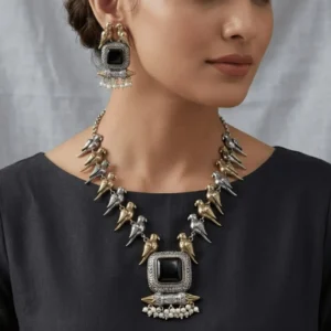 German Silver Long Necklace Set 10