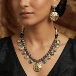 German Silver Long Necklace Set 11