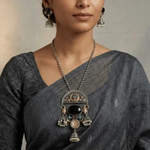 German Silver Long Necklace Set 2