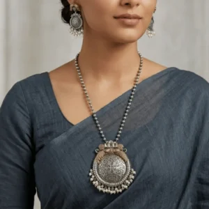 German Silver Long Necklace Set 4