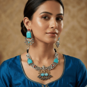 The Neelmani Tribal Turquoise Choker