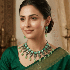 The Ira Emerald-Leaf Statement Choker