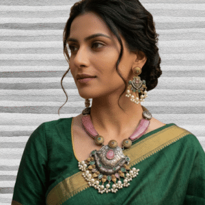 The Rhea Rose-Quartz Tribal Haar