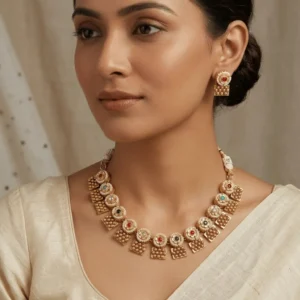 The Ira Geometric Navratna Choker