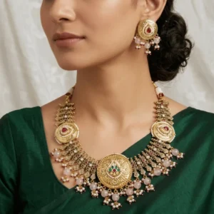 The Avni Rose-Quartz Heritage Choker