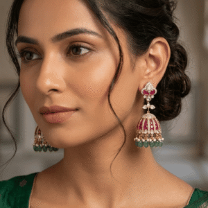 Moissanite Kundan Earring 1
