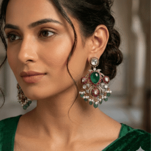 Moissanite Kundan Earring 2