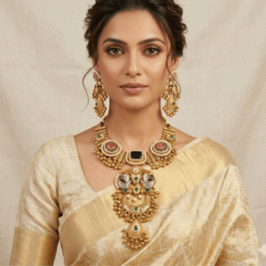 The Samragni Gold Tone Long Haar