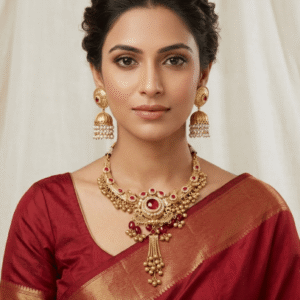 The Rohini Ruby-Tassel Choker