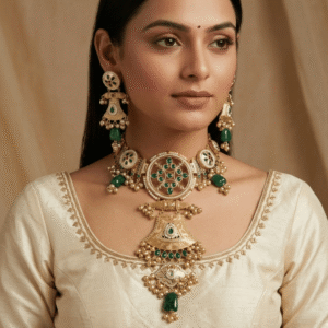 The Amara Emerald Heritage Collar