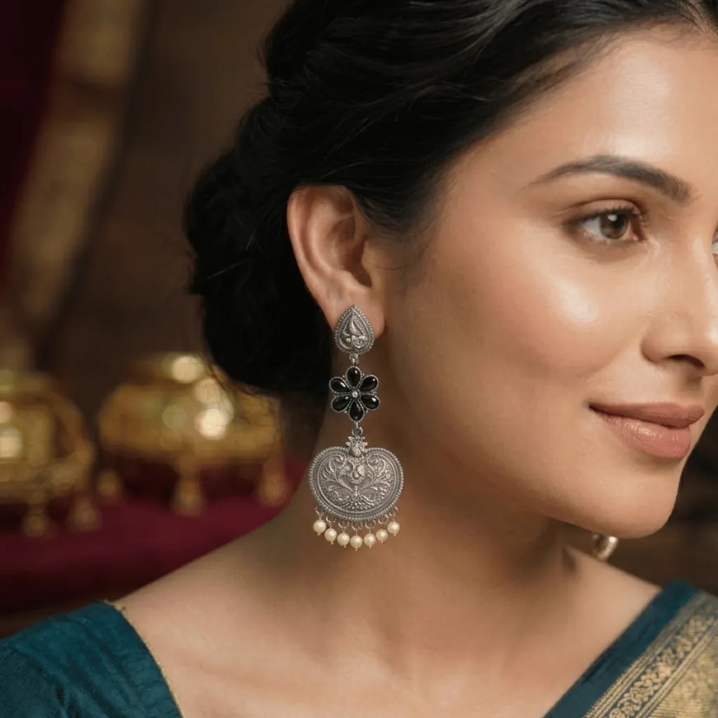 The Chandni Peacock Statement Earrings