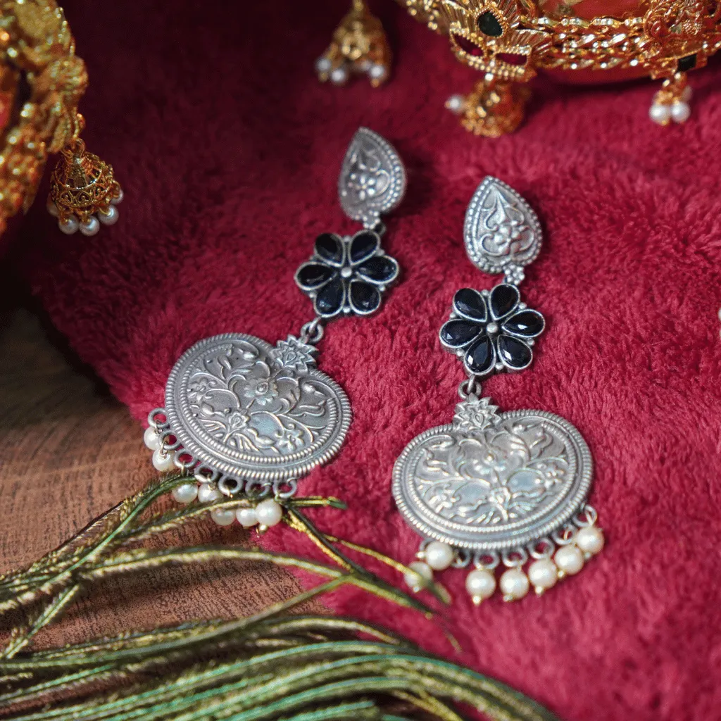 The Chandni Peacock Statement Earrings - Image 2