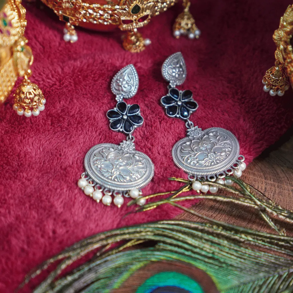 The Chandni Peacock Statement Earrings - Image 3