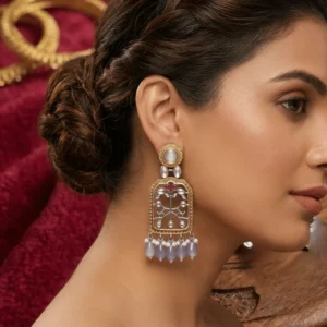 The Gajraj Architectural Drop Earrings