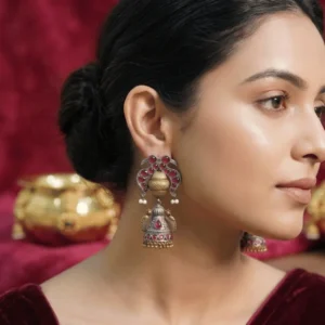 The Rajkumari Dual-Tone Jhumkas