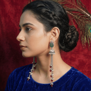 The Ira Emerald & Ruby Waterfall Jhumkas