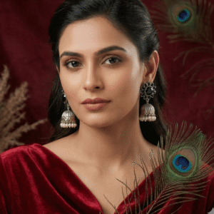 The Charu Midnight-Sunburst Jhumkas
