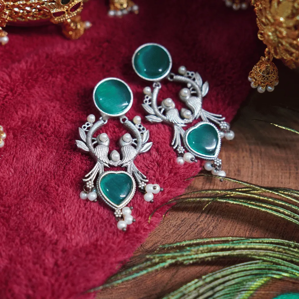 The Mayuri Heart-Drop Earrings - Image 2