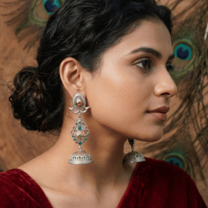 The Rajkumari Filigree Temple Jhumkas