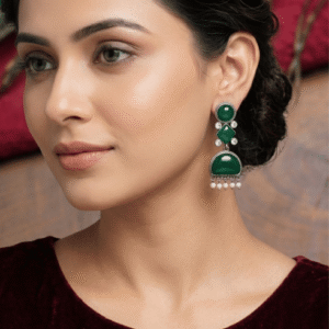 The Ira Emerald Geometric Drops