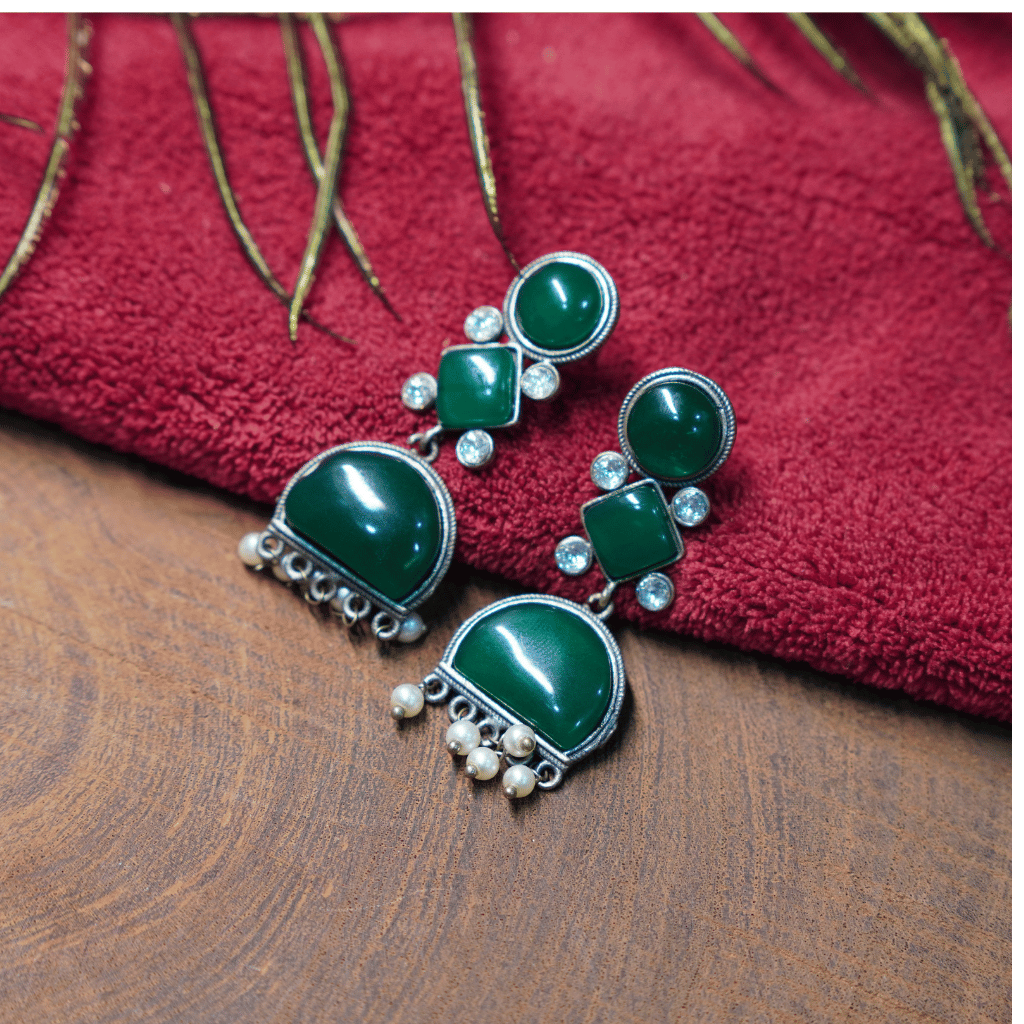 The Ira Emerald Geometric Drops - Image 3