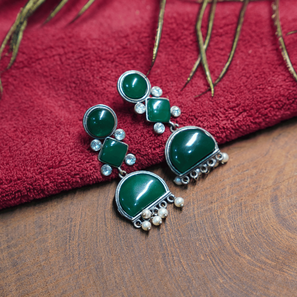 The Ira Emerald Geometric Drops - Image 2