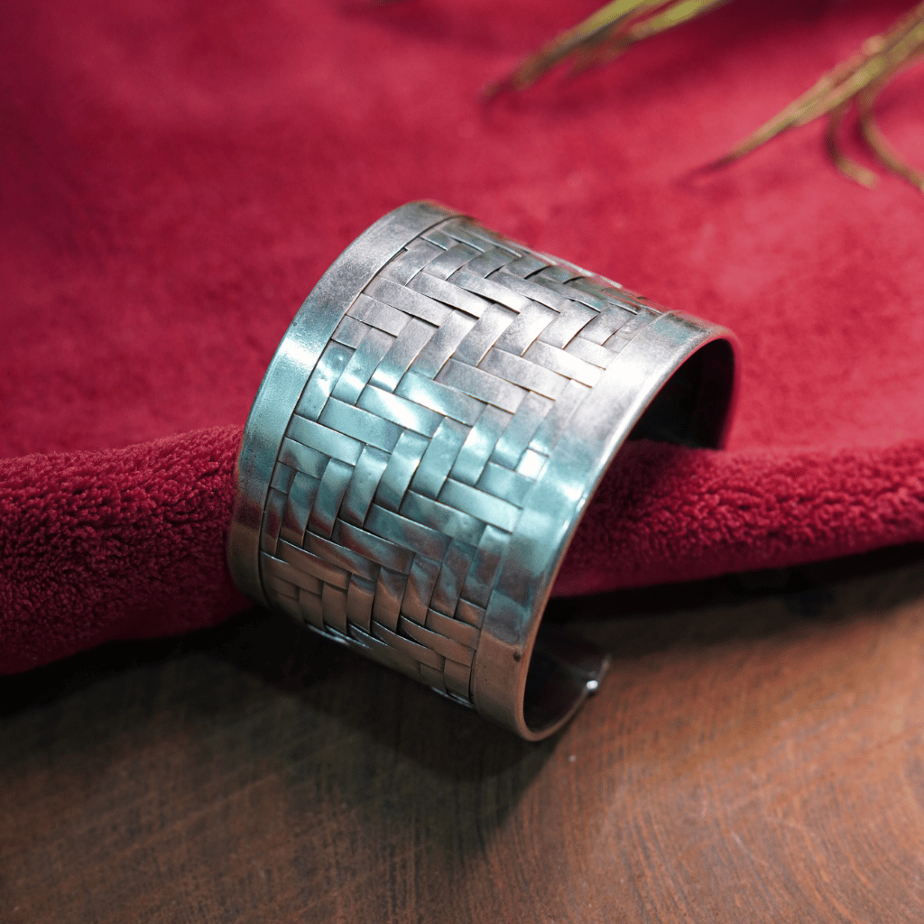 The Vayan Basket-Weave Statement Cuff - Image 2