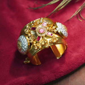 The Reyansh Royal Cross-Medallion Cuff