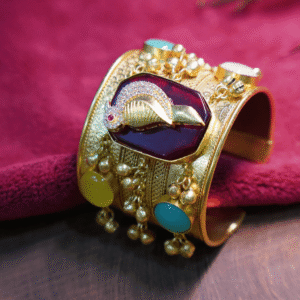 The Hansa Multi-Gem Enamel Cuff