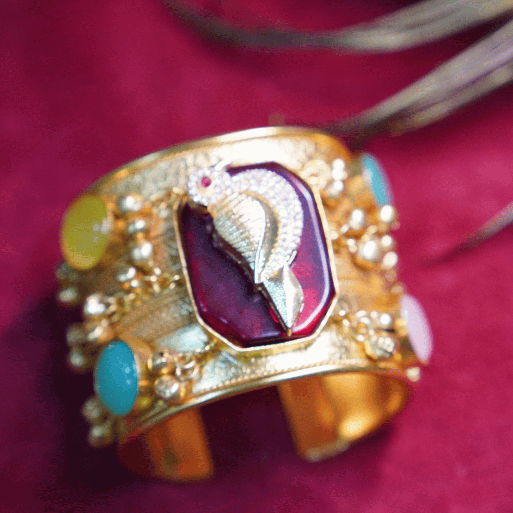 The Hansa Multi-Gem Enamel Cuff - Image 2