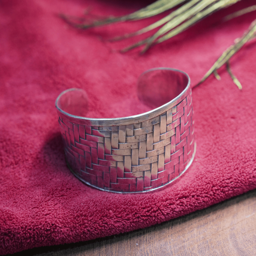 The Vayan Basket-Weave Statement Cuff - Image 2