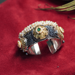 The Kalyani Gilded-Dome Floral Cuff